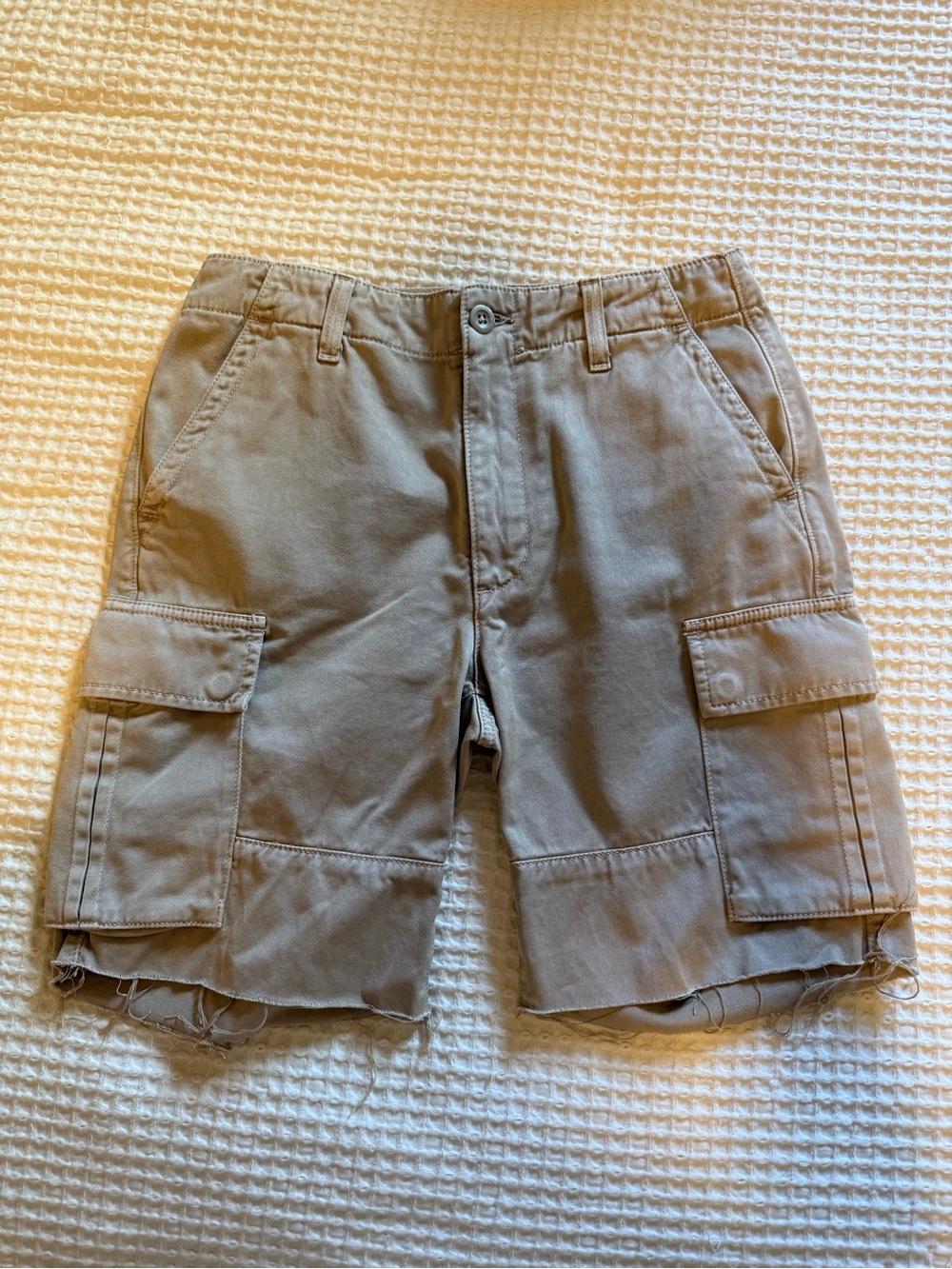 AG Adriano Goldschmied Tan Bermuda Cargo Shorts
